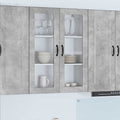 vidaXL Szafka szklana na ścianę PORTO Betonowy szary 80 x 31 x 100 cm