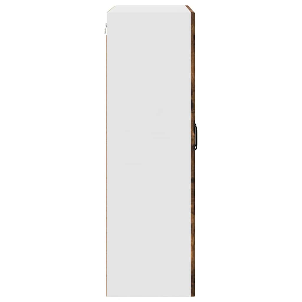 vidaXL Szafka szklana na ścianę PORTO Dąb wędzony 80 x 31 x 100 cm