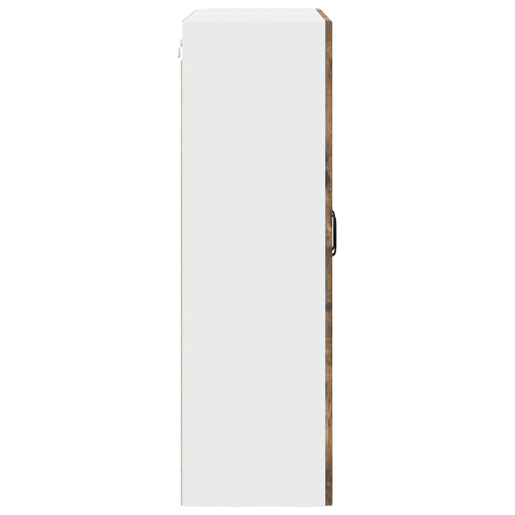 vidaXL Szafka szklana na ścianę PORTO Dąb wędzony 80 x 31 x 100 cm