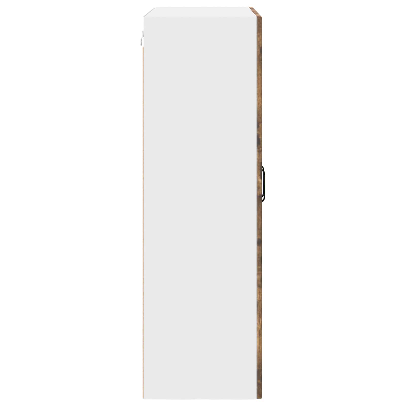 vidaXL Szafka szklana na ścianę PORTO Dąb wędzony 80 x 31 x 100 cm