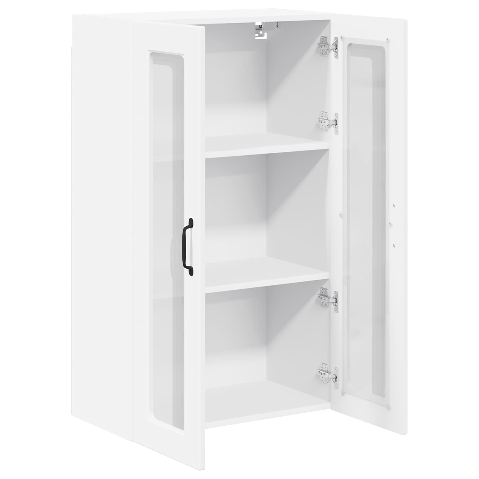 vidaXL Szafka szklana na ścianę PORTO Biały 60 x 31 x 100 cm