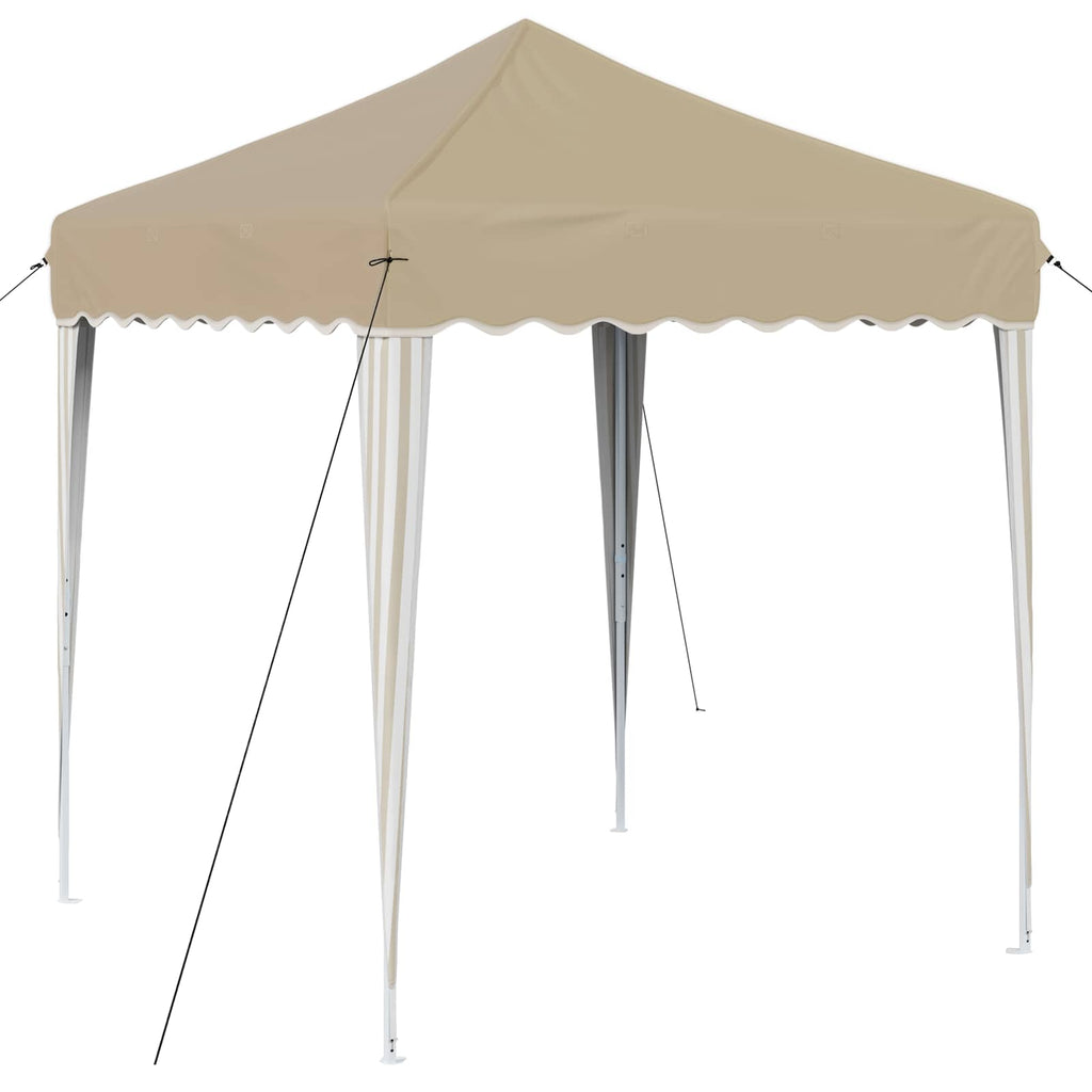 vidaXL Namiot imprezowy rozkładany 195 x 195 x 245 cm kremowy