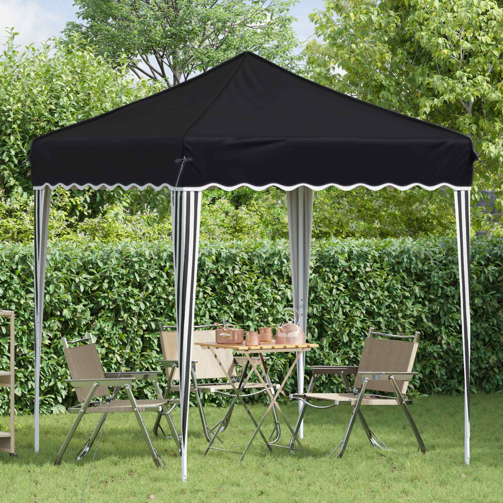 vidaXL Namiot imprezowy rozkładany 195 x 195 x 245 cm antracytowy