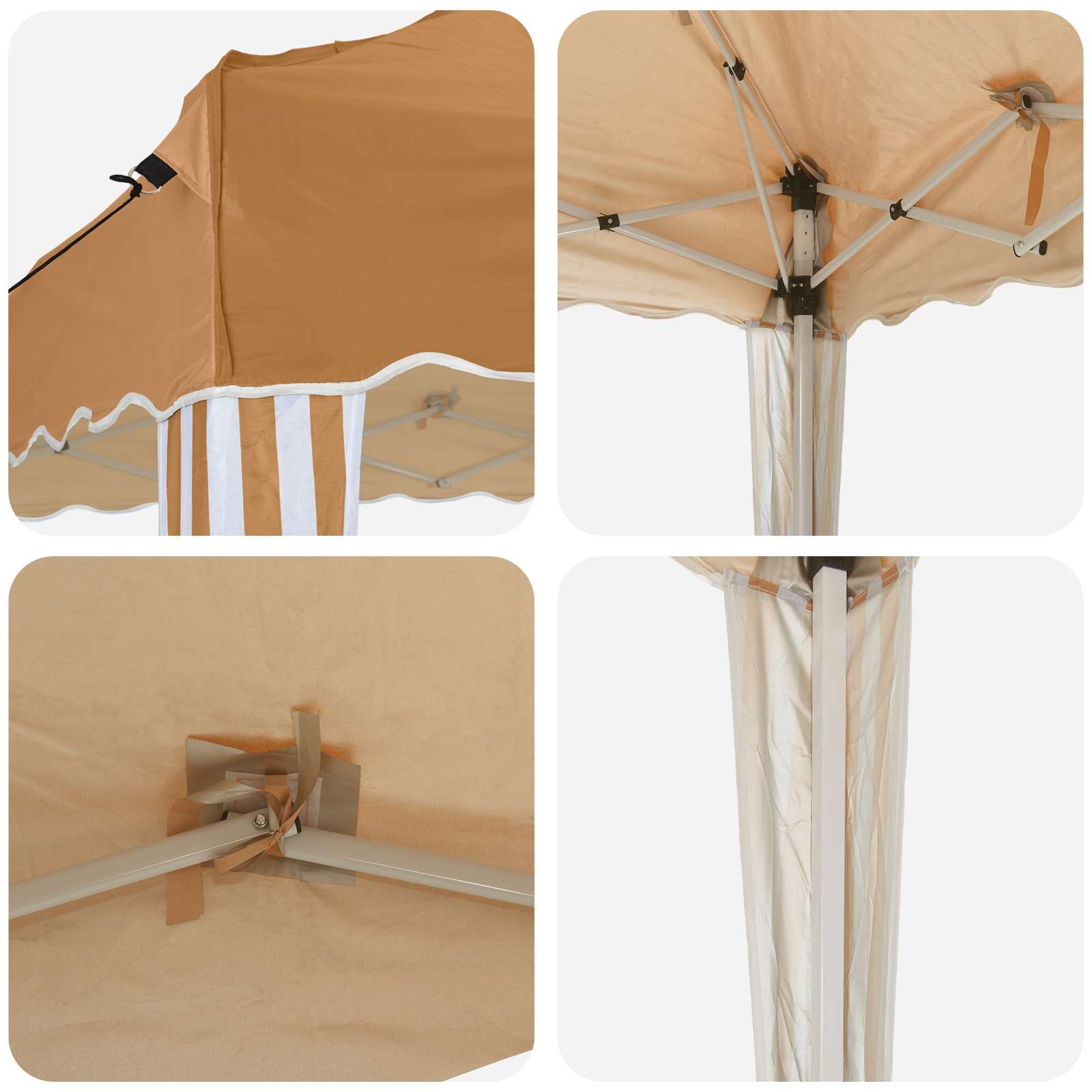 vidaXL Namiot imprezowy rozkładany 195 x 195 x 245 cm Beżowy