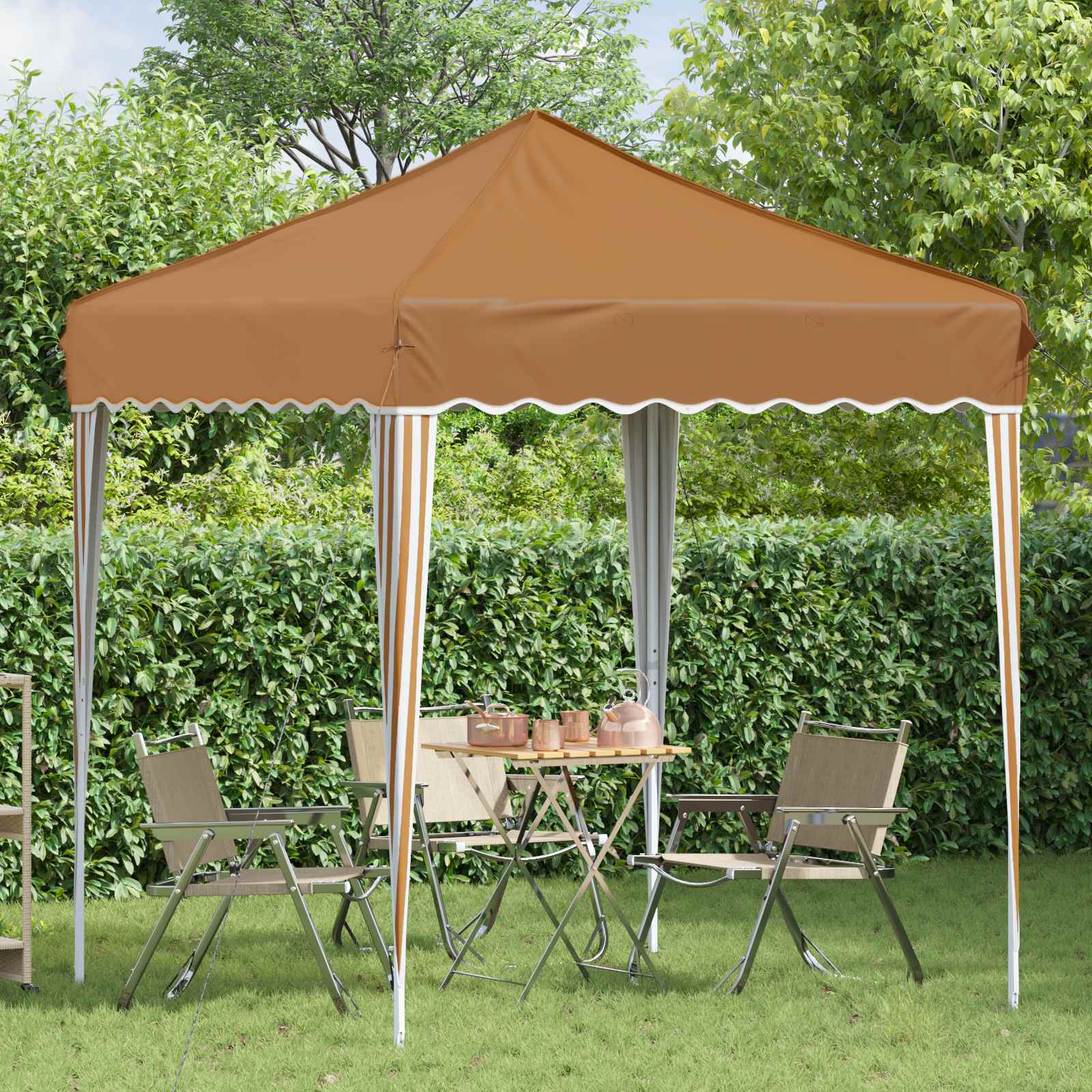vidaXL Namiot imprezowy rozkładany 195 x 195 x 245 cm Beżowy