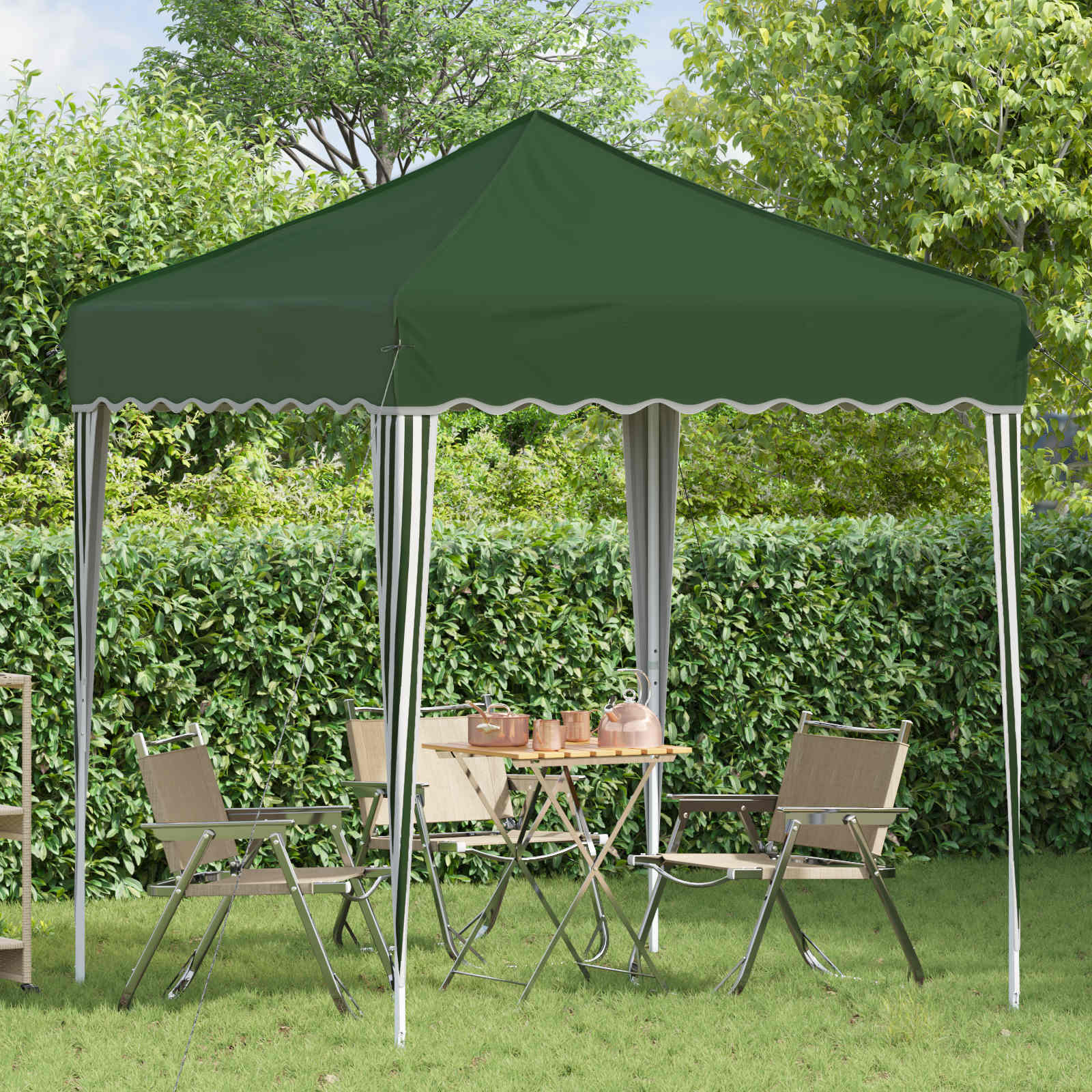 vidaXL Namiot imprezowy rozkładany 195 x 195 x 245 cm zielony