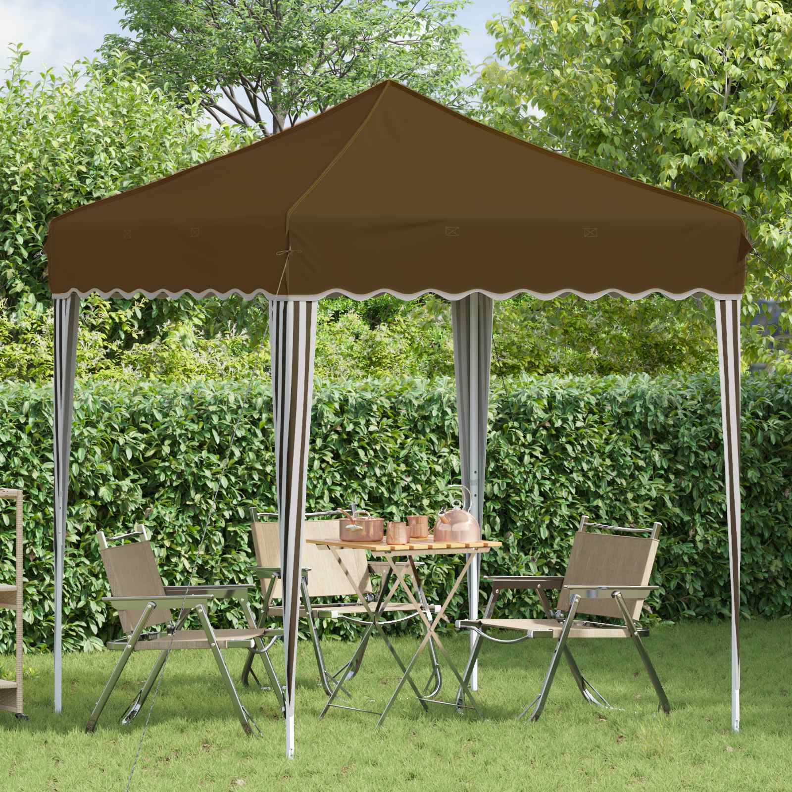 vidaXL Namiot imprezowy rozkładany 195 x 195 x 245 cm Ciemnoszary