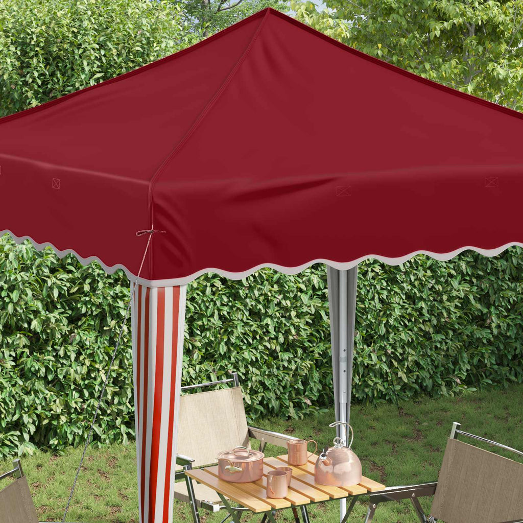 vidaXL Namiot imprezowy rozkładany 195 x 195 x 245 cm bordowy