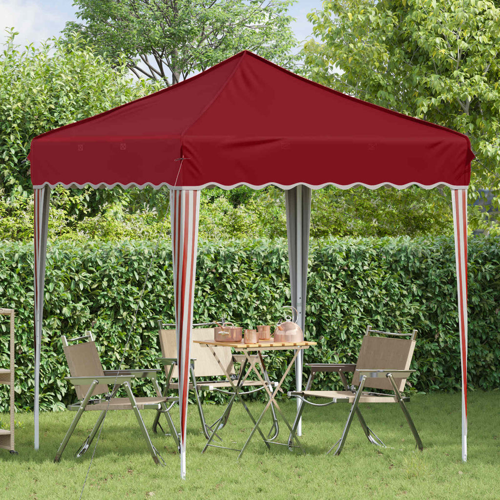 vidaXL Namiot imprezowy rozkładany 195 x 195 x 245 cm bordowy