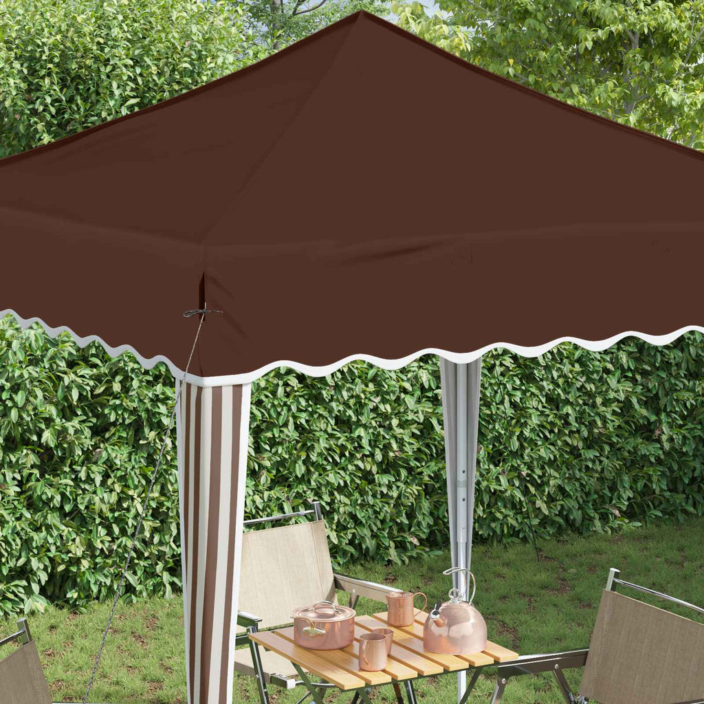 vidaXL Namiot imprezowy rozkładany 195 x 195 x 245 cm brązowy