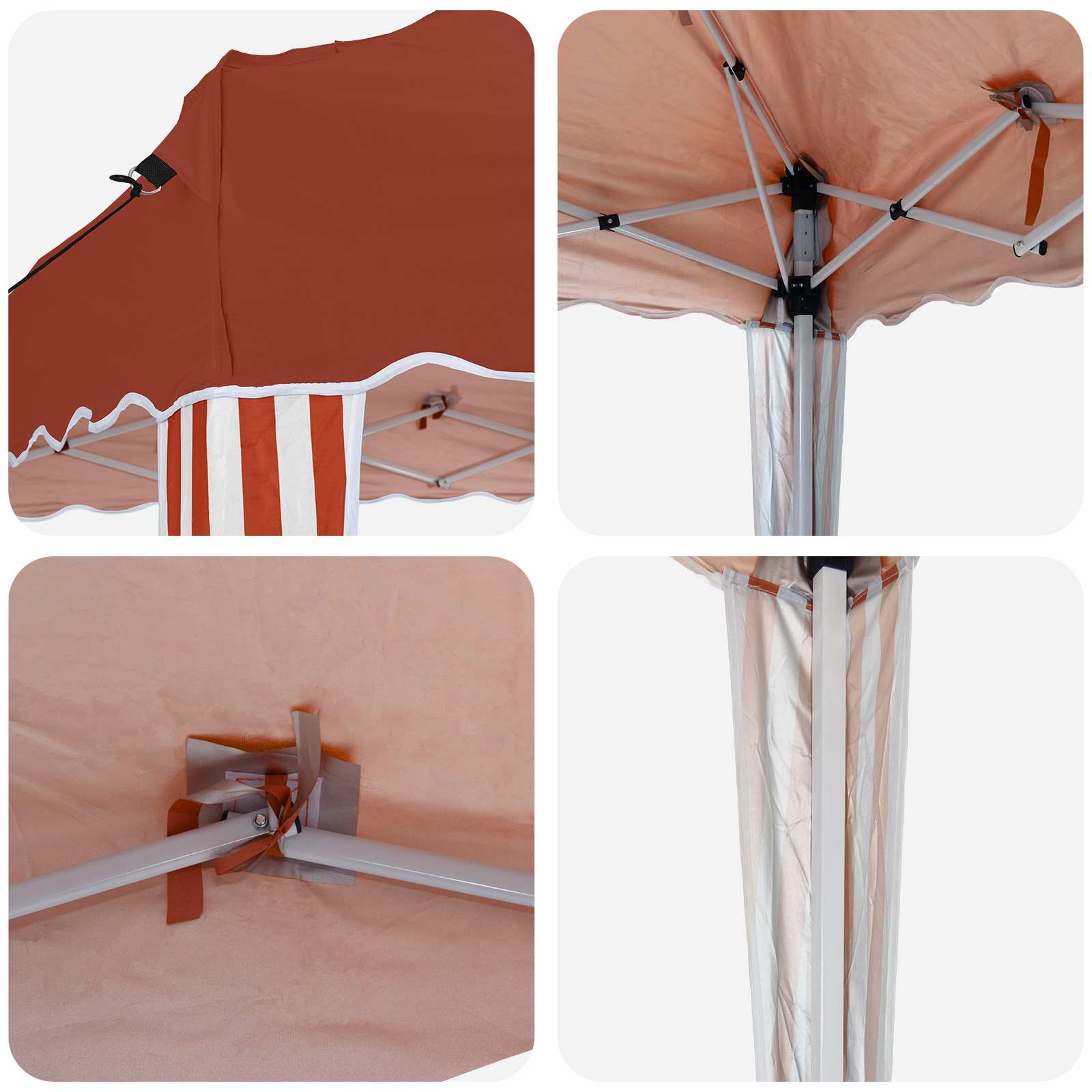 vidaXL Namiot imprezowy rozkładany 195 x 195 x 245 cm terakota