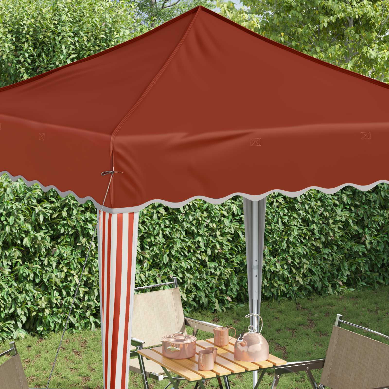 vidaXL Namiot imprezowy rozkładany 195 x 195 x 245 cm terakota
