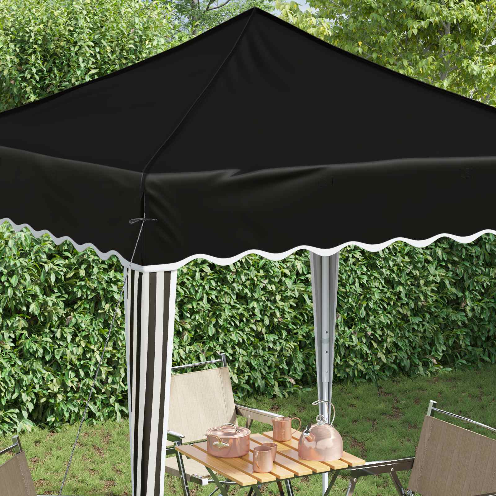 vidaXL Namiot imprezowy rozkładany 195 x 195 x 245 cm Czarny
