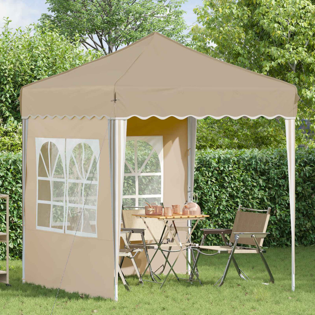 vidaXL Namiot imprezowy rozkładany 195 x 195 x 245 cm kremowy
