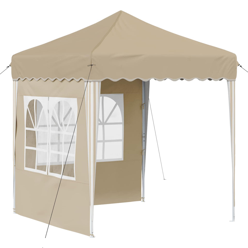 vidaXL Namiot imprezowy rozkładany 195 x 195 x 245 cm kremowy