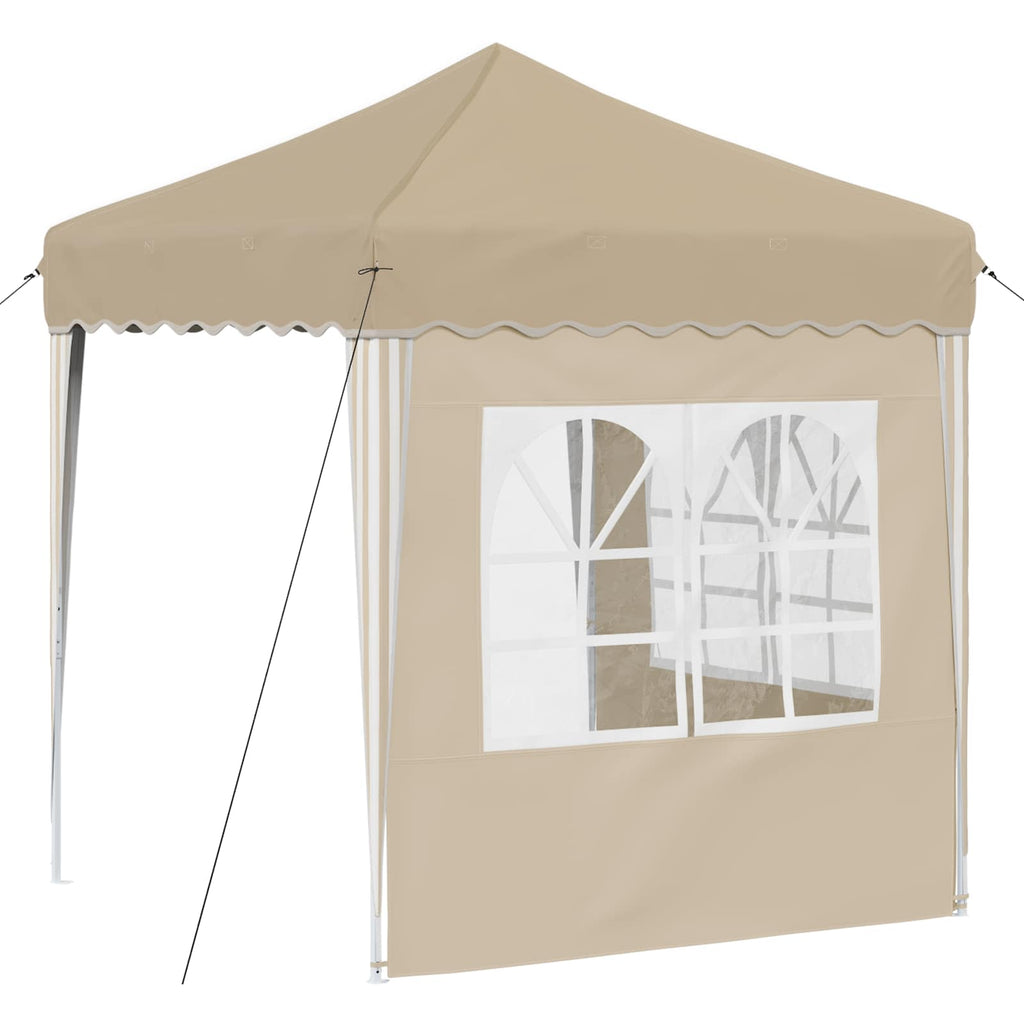 vidaXL Namiot imprezowy rozkładany 195 x 195 x 245 cm kremowy