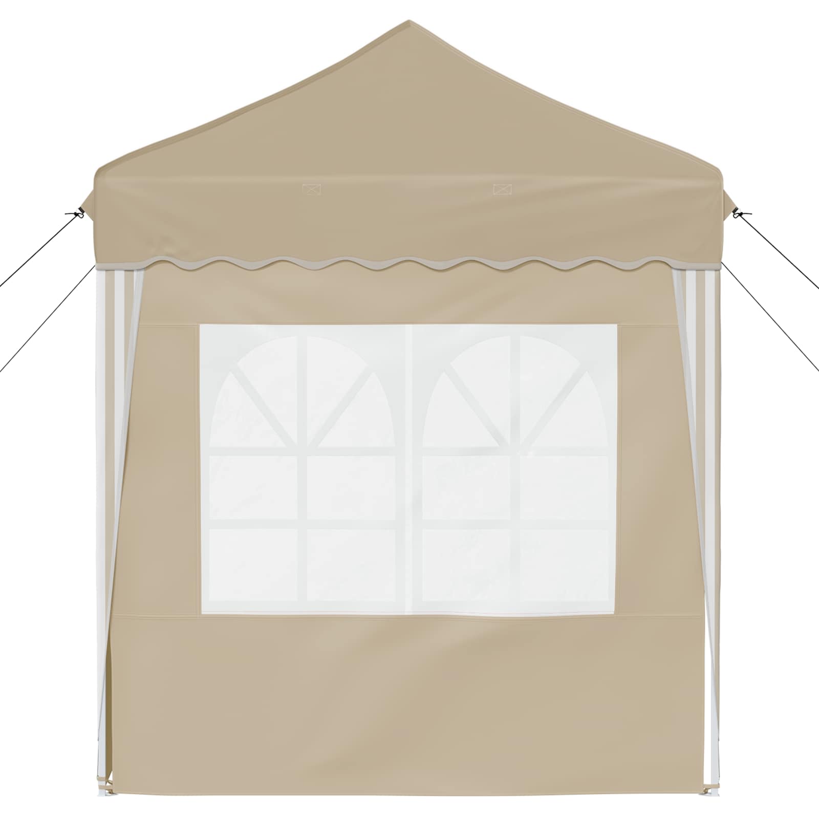 vidaXL Namiot imprezowy rozkładany 195 x 195 x 245 cm kremowy