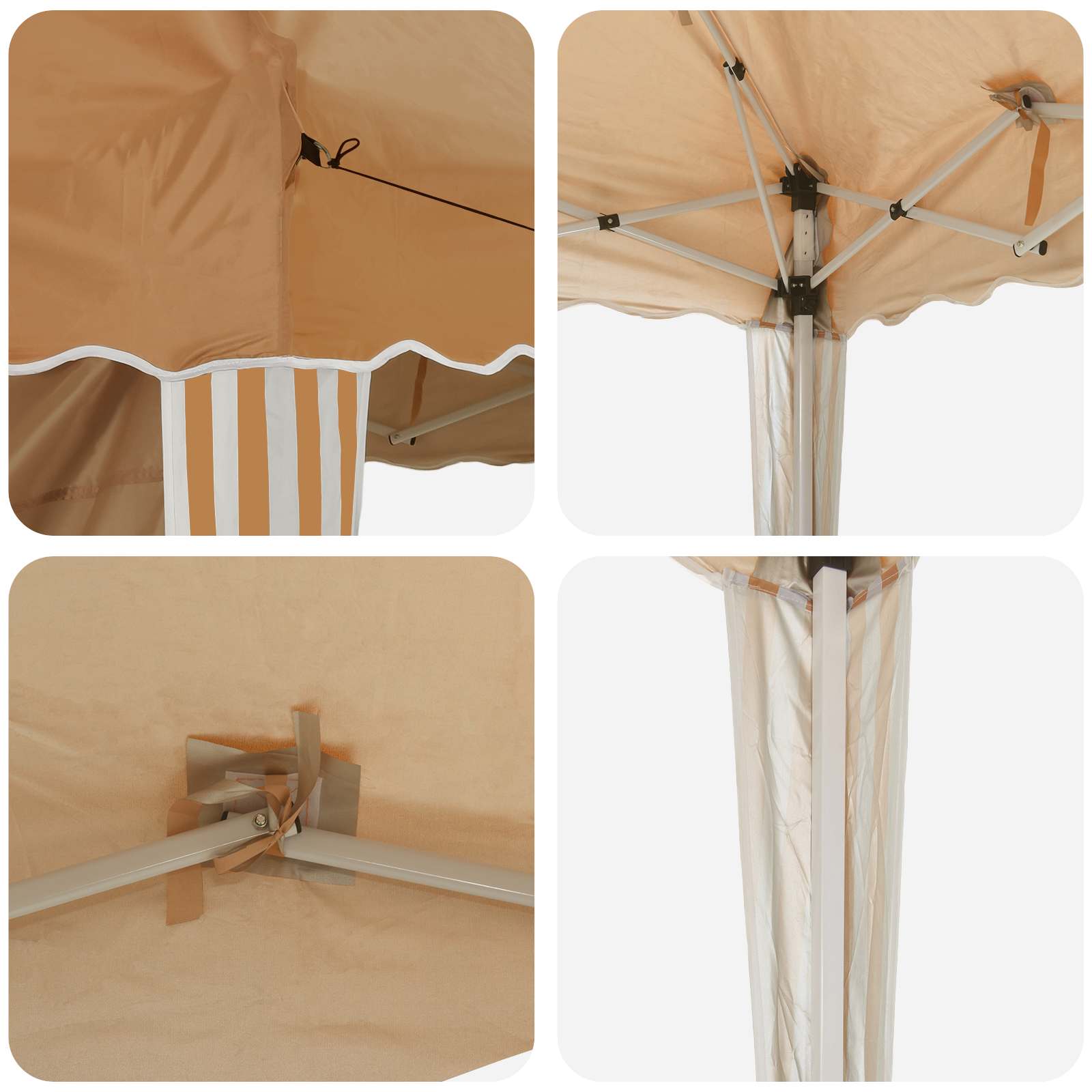 vidaXL Namiot imprezowy rozkładany 195 x 195 x 245 cm Beżowy