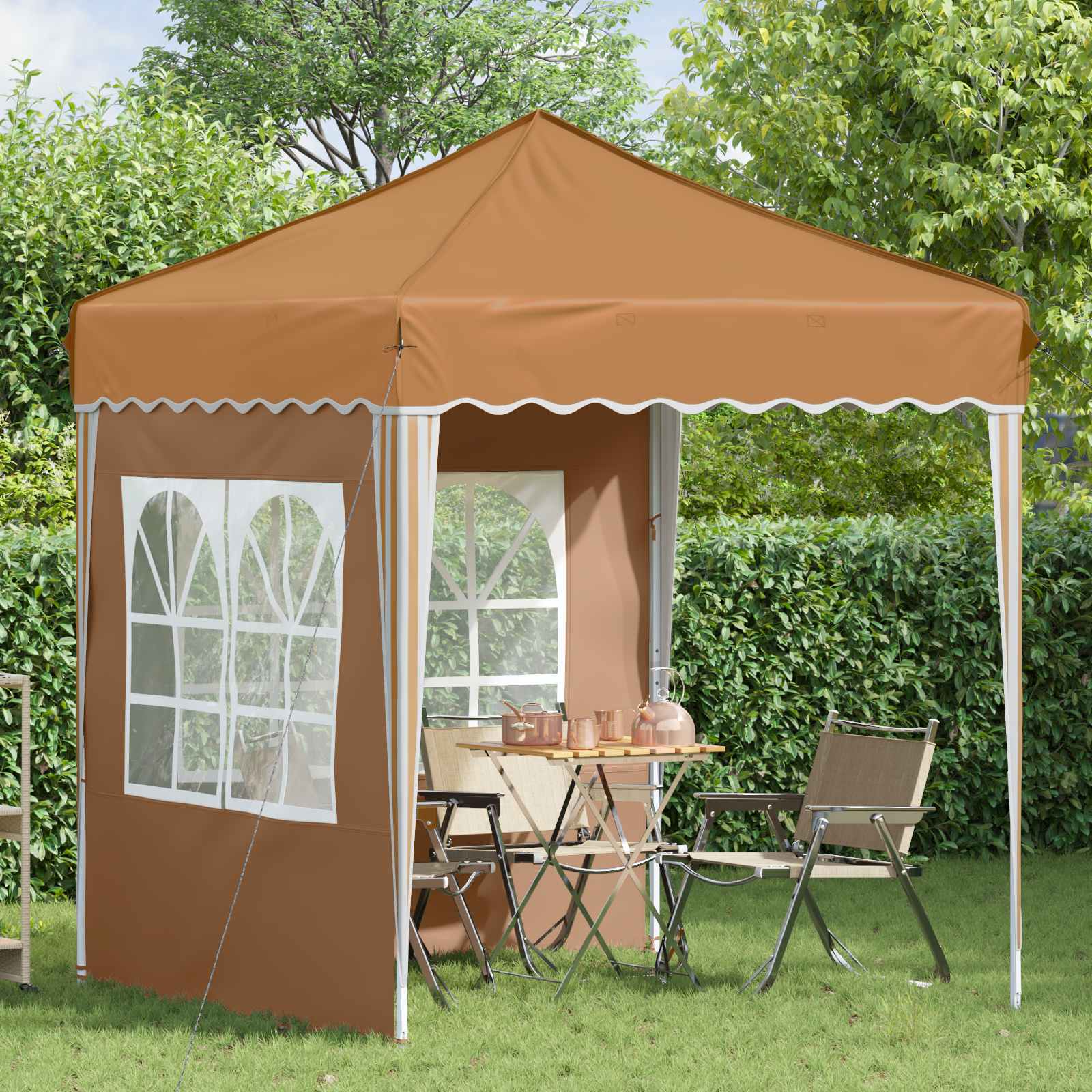 vidaXL Namiot imprezowy rozkładany 195 x 195 x 245 cm Beżowy