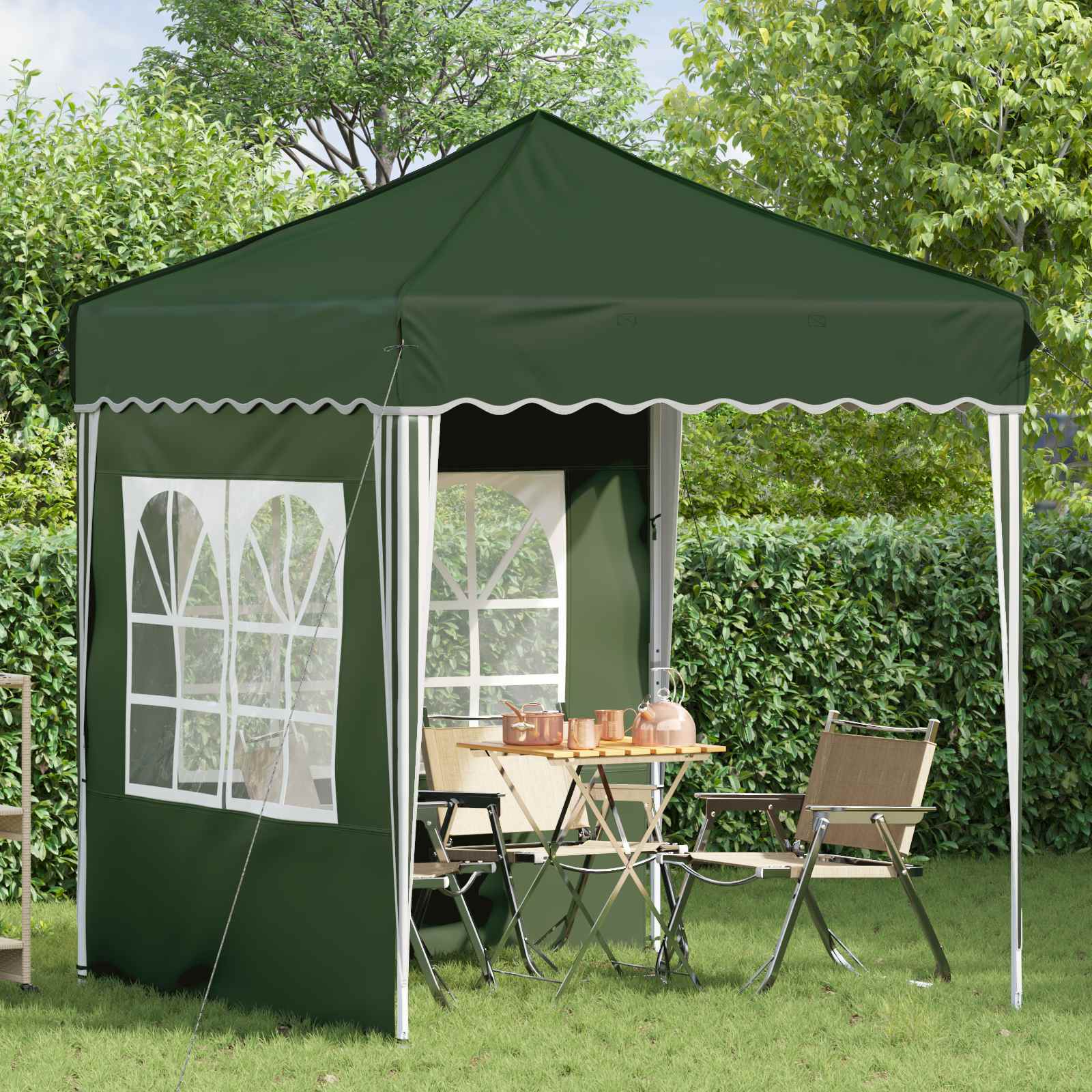 vidaXL Namiot imprezowy rozkładany 195 x 195 x 245 cm zielony