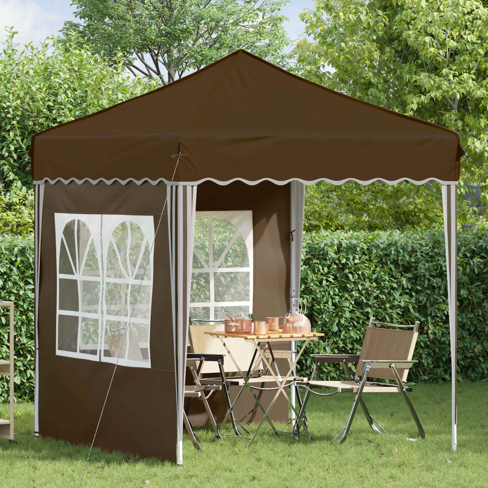 vidaXL Namiot imprezowy rozkładany 195 x 195 x 245 cm Ciemnoszary