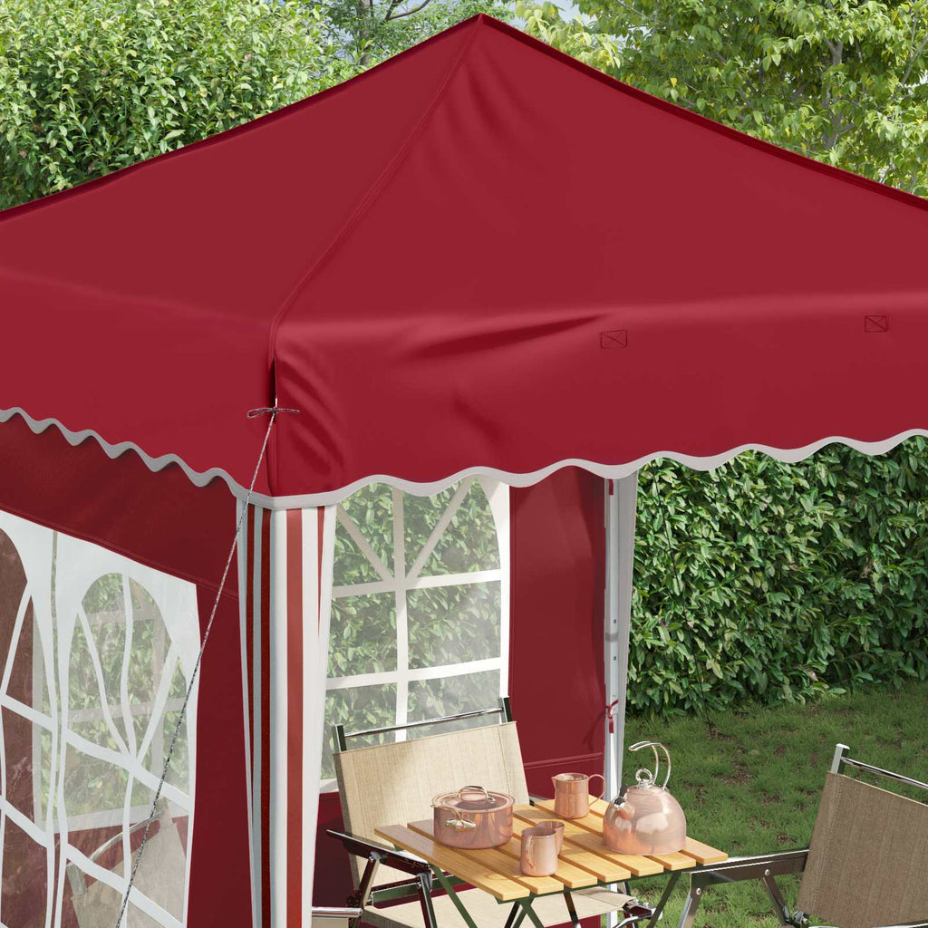 vidaXL Namiot imprezowy rozkładany 195 x 195 x 245 cm bordowy