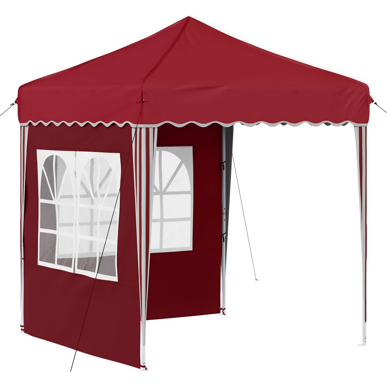 vidaXL Namiot imprezowy rozkładany 195 x 195 x 245 cm bordowy