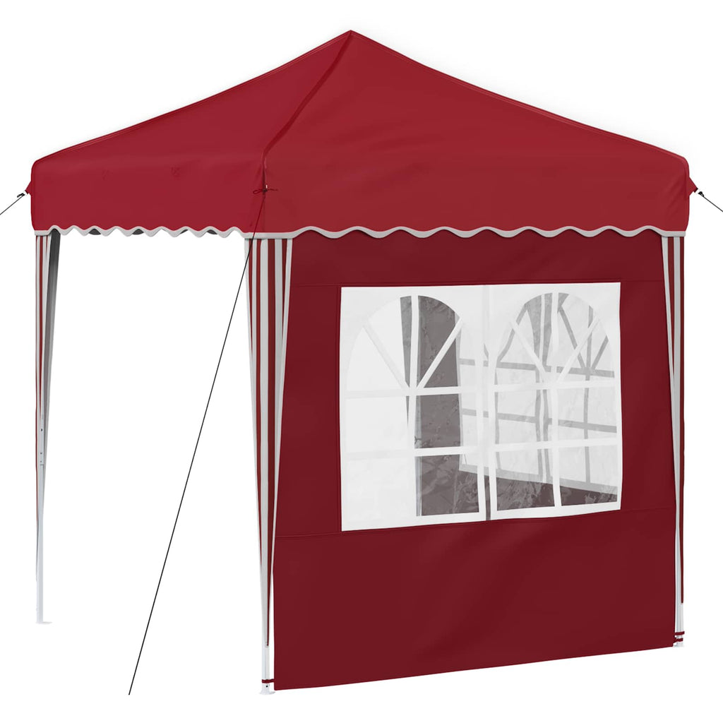 vidaXL Namiot imprezowy rozkładany 195 x 195 x 245 cm bordowy