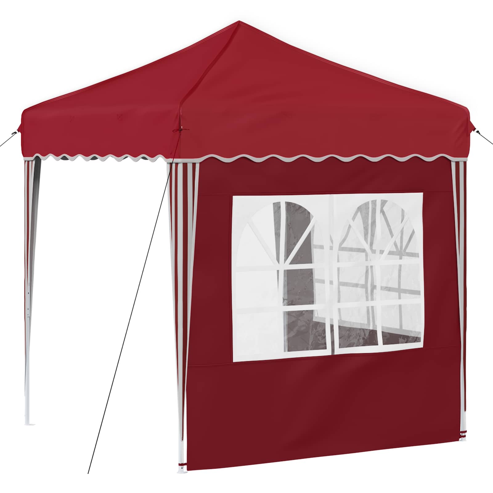 vidaXL Namiot imprezowy rozkładany 195 x 195 x 245 cm bordowy