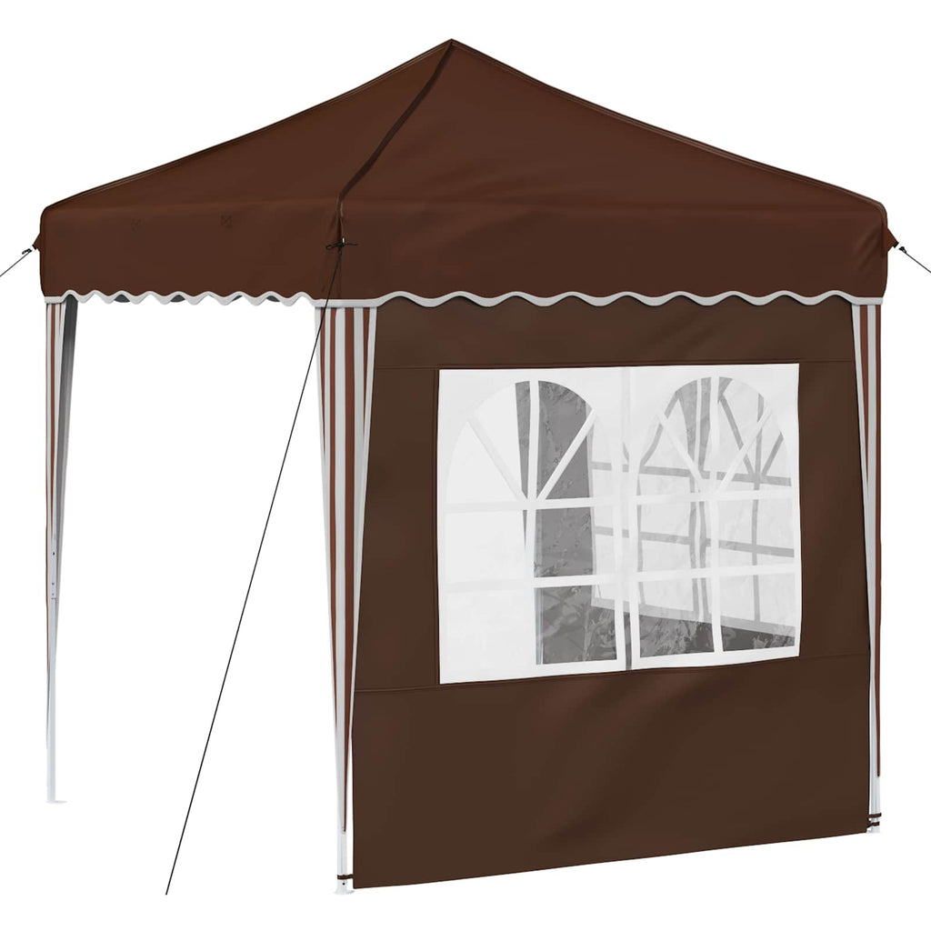 vidaXL Namiot imprezowy rozkładany 195 x 195 x 245 cm brązowy