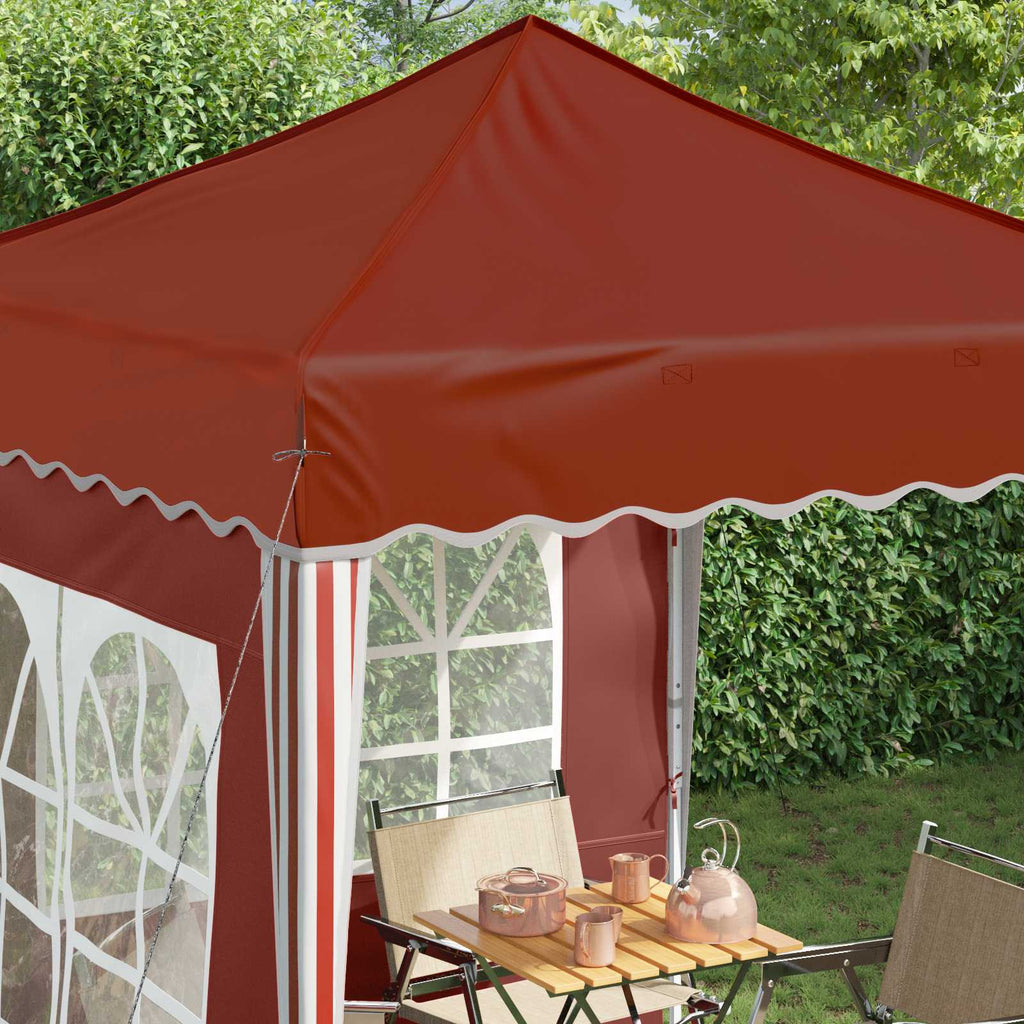 vidaXL Namiot imprezowy rozkładany 195 x 195 x 245 cm terakota