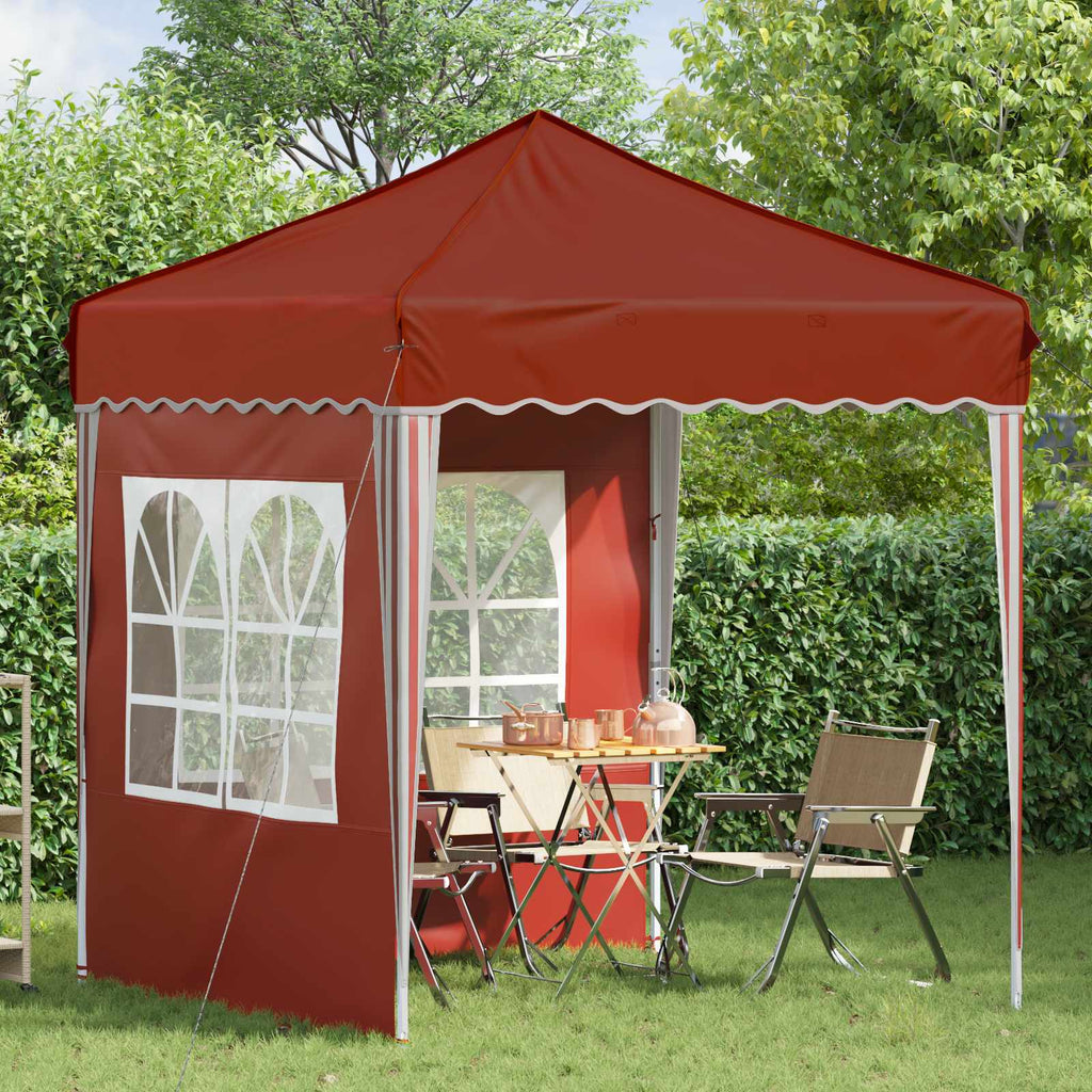 vidaXL Namiot imprezowy rozkładany 195 x 195 x 245 cm terakota
