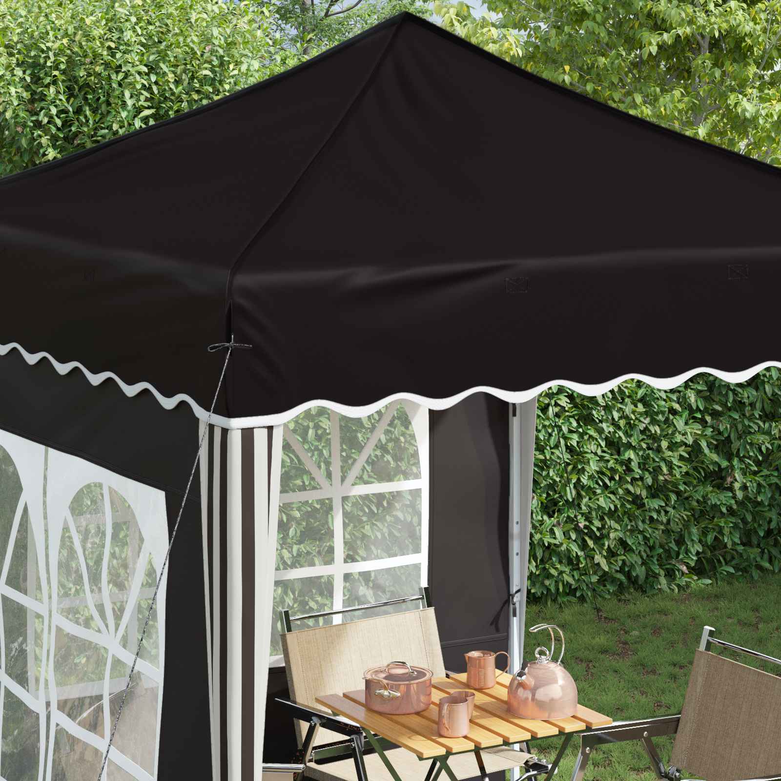 vidaXL Namiot imprezowy rozkładany 195 x 195 x 245 cm Czarny