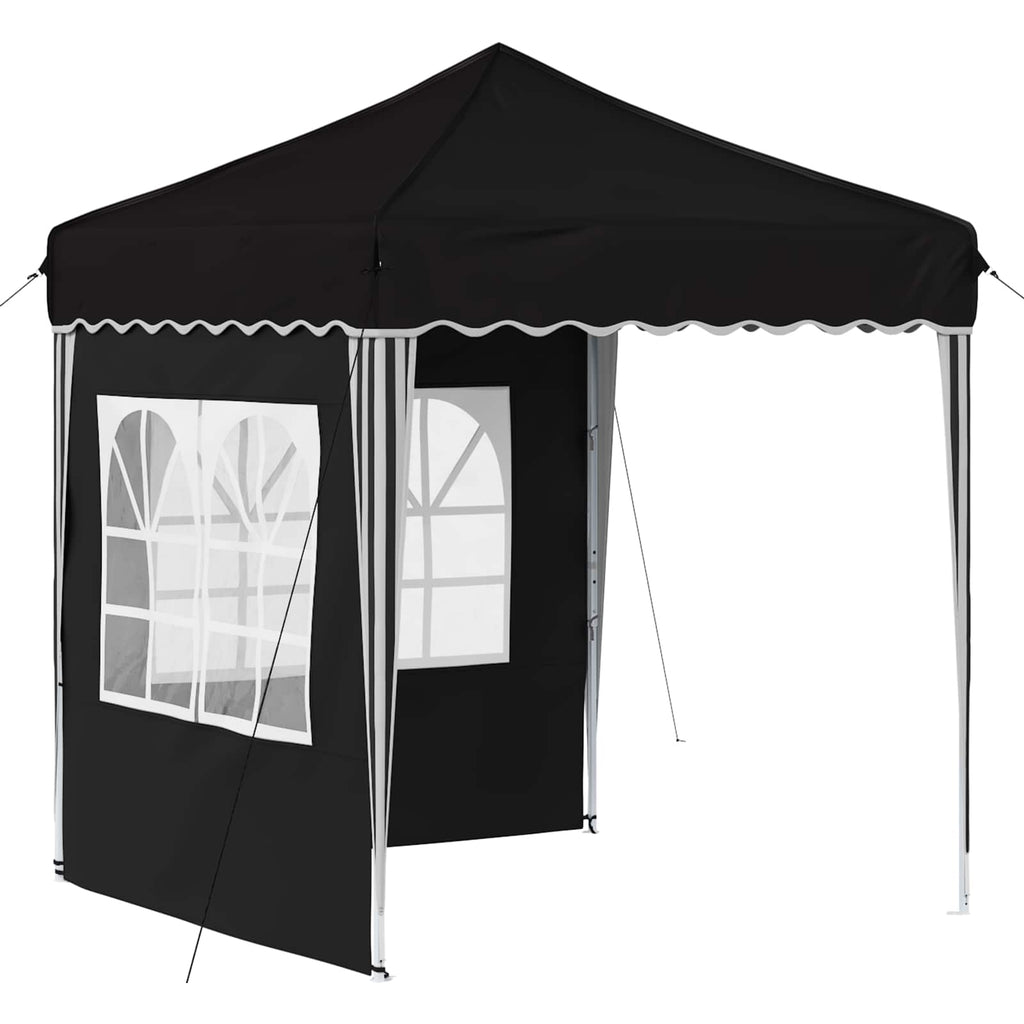 vidaXL Namiot imprezowy rozkładany 195 x 195 x 245 cm Czarny