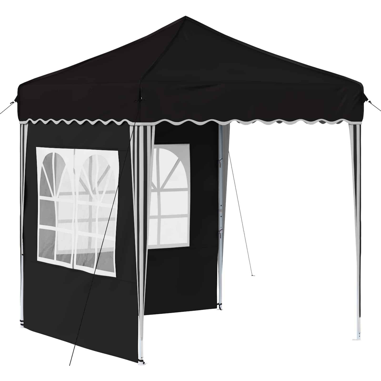 vidaXL Namiot imprezowy rozkładany 195 x 195 x 245 cm Czarny