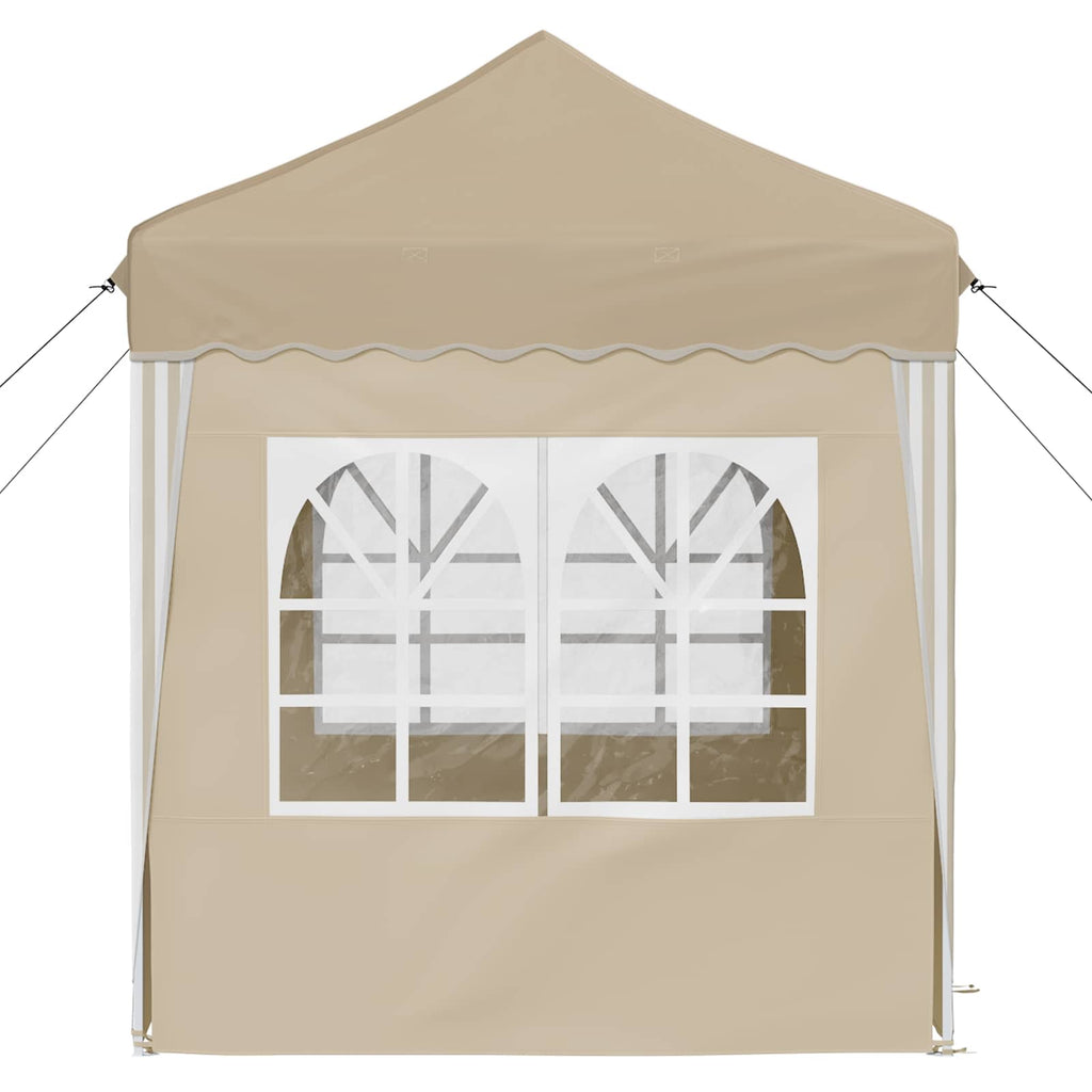 vidaXL Namiot imprezowy rozkładany 195 x 195 x 245 cm kremowy
