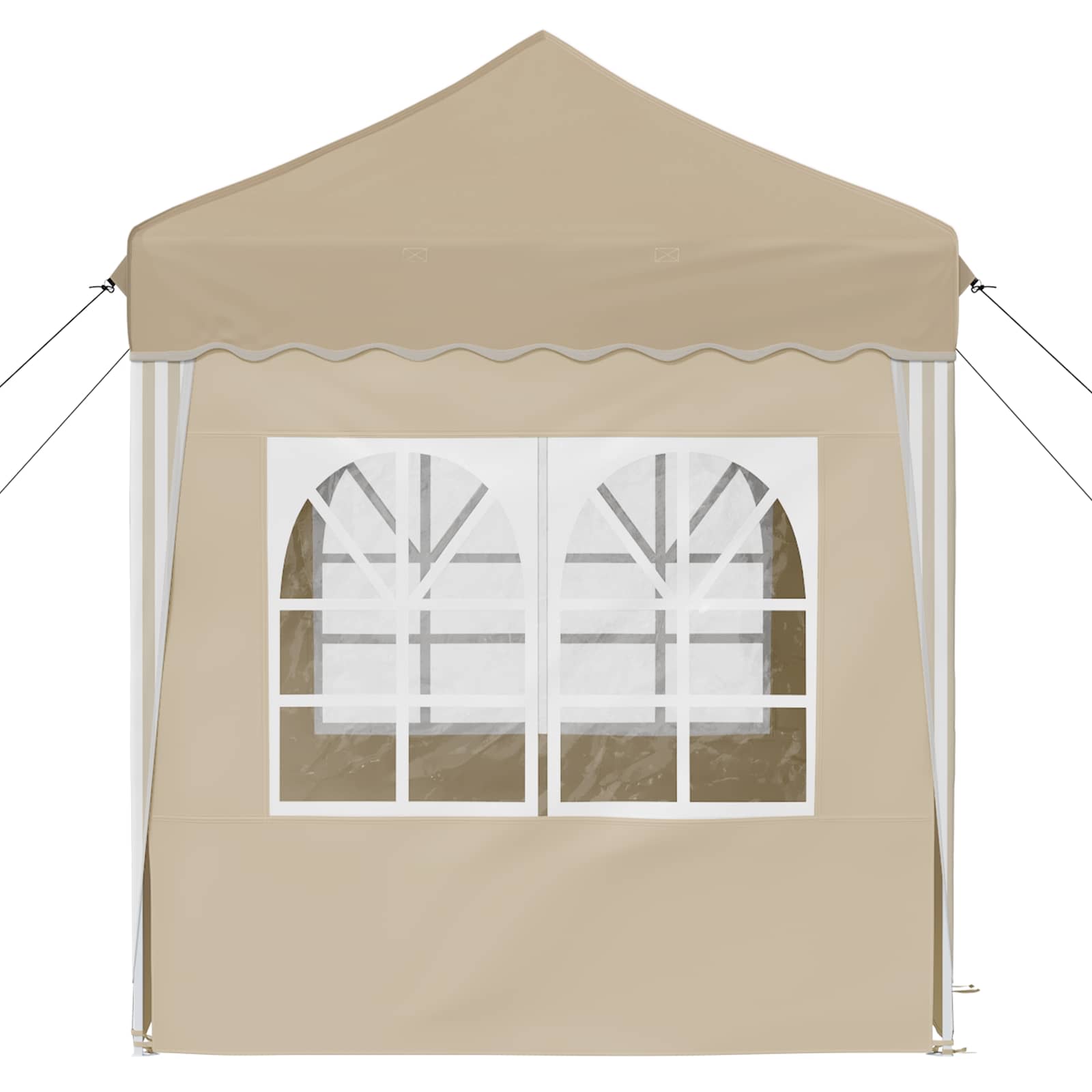 vidaXL Namiot imprezowy rozkładany 195 x 195 x 245 cm kremowy