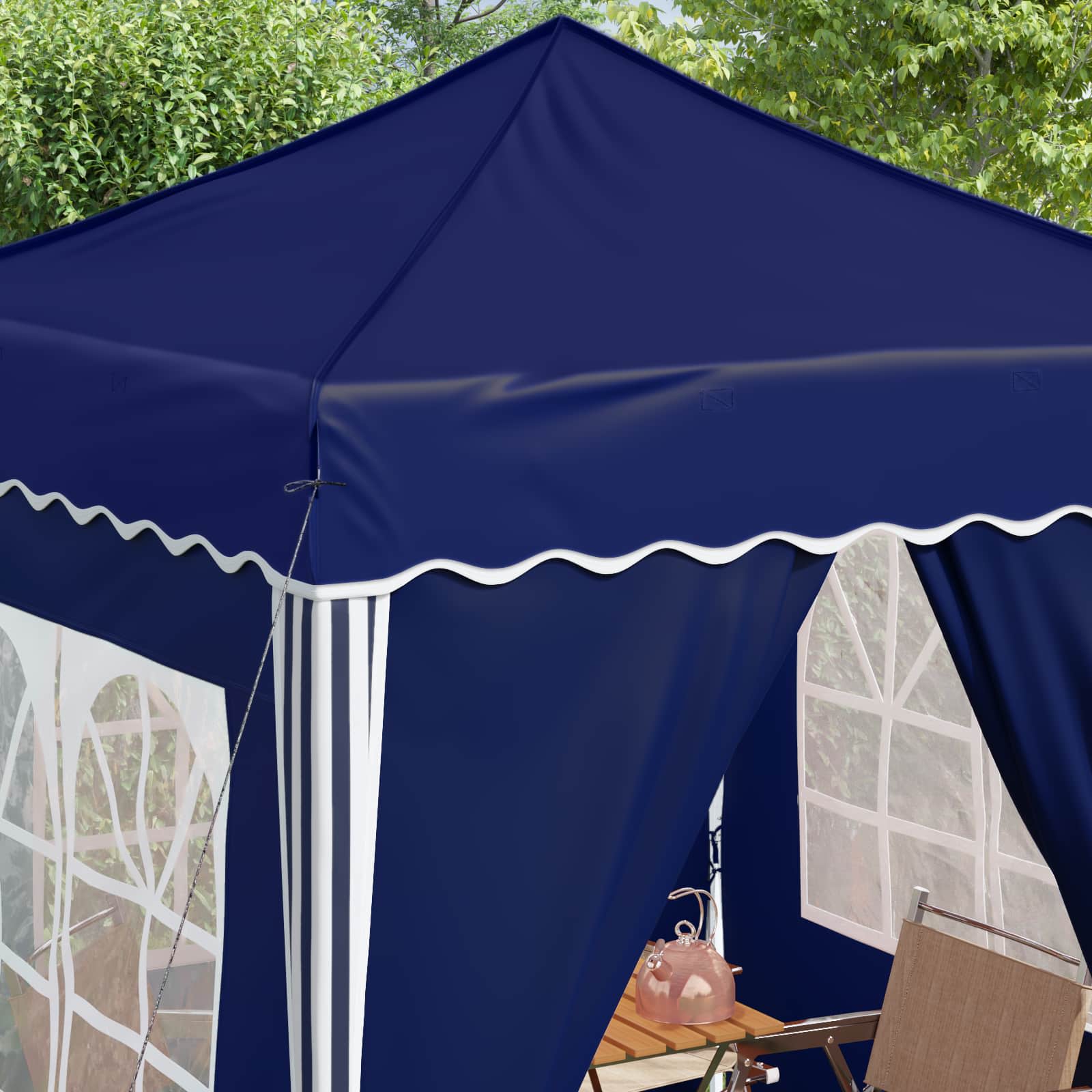 vidaXL Namiot imprezowy rozkładany 195 x 195 x 245 cm niebieski