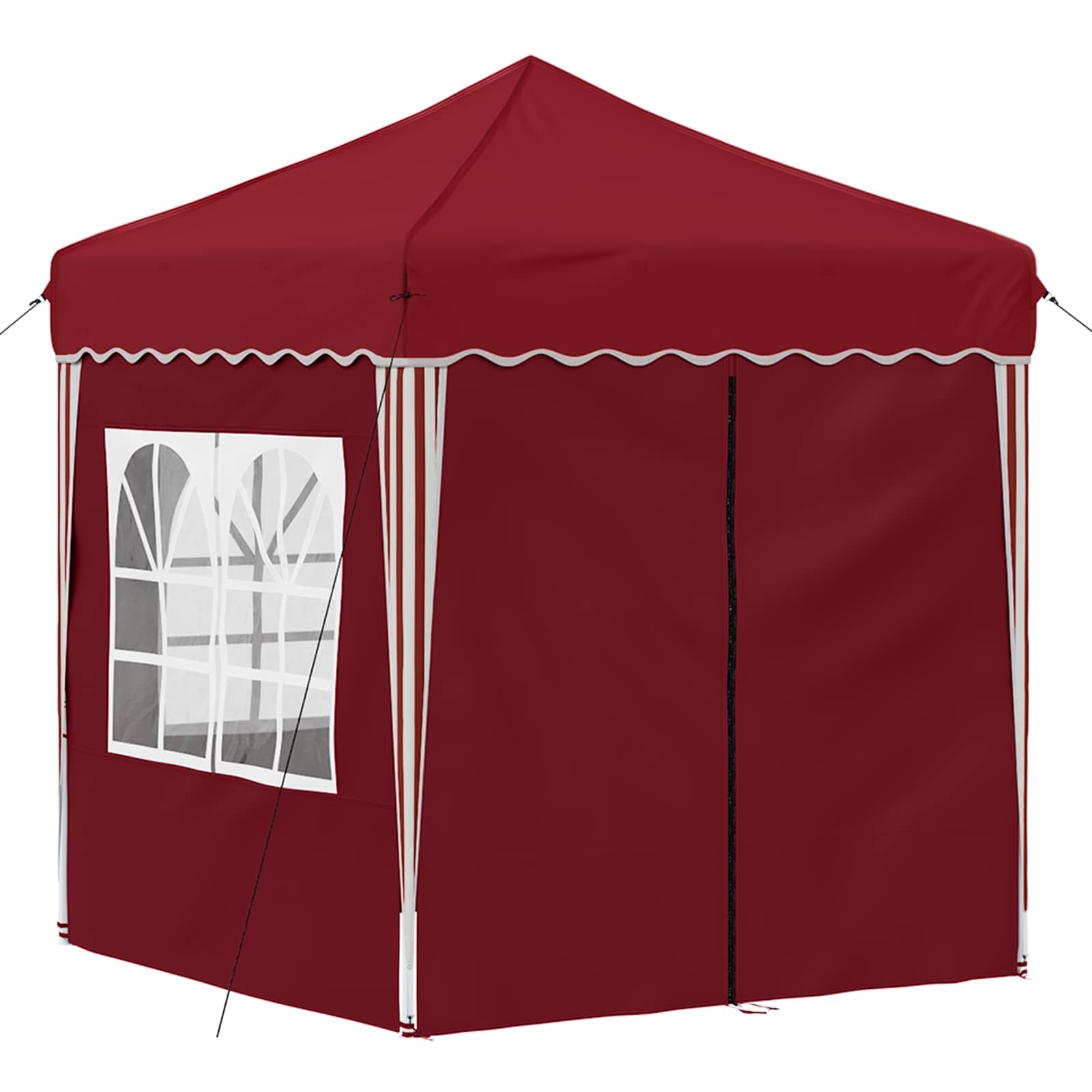 vidaXL Namiot imprezowy rozkładany 195 x 195 x 245 cm bordowy