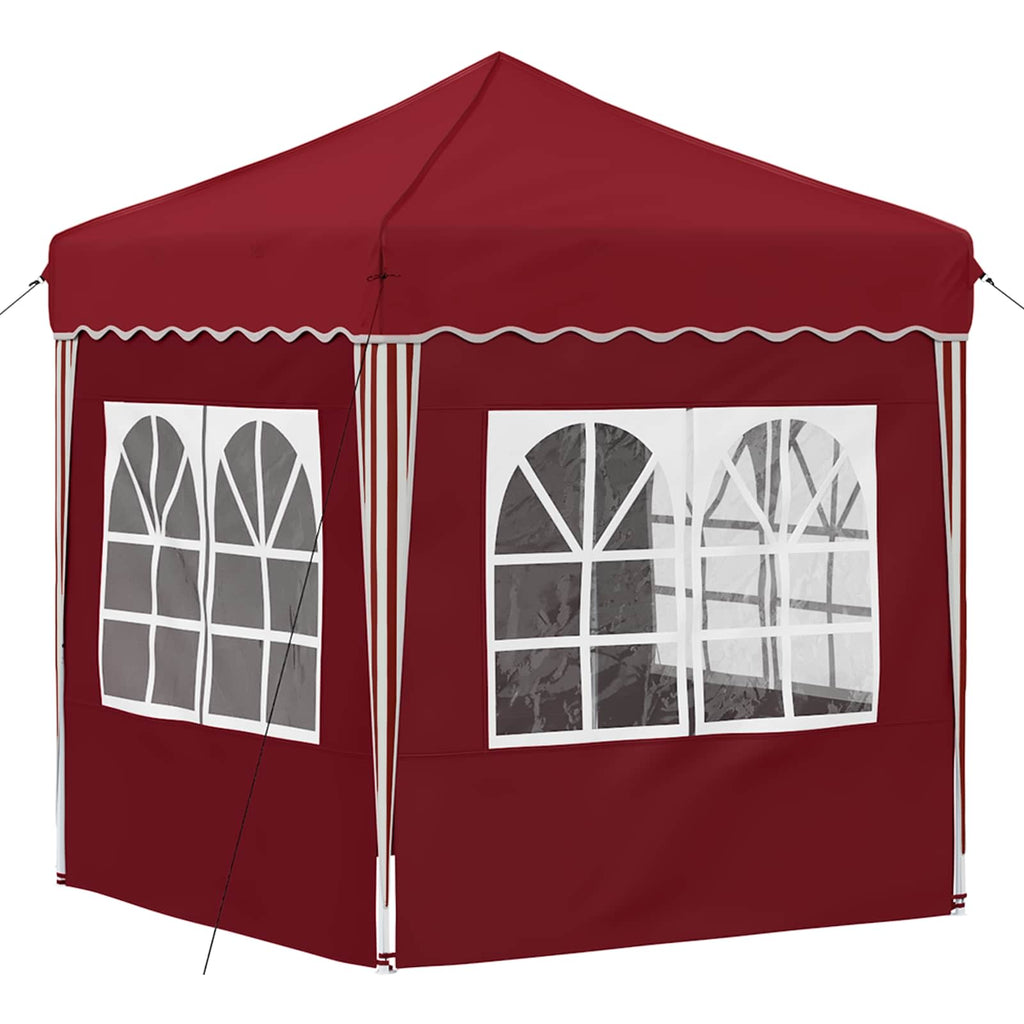 vidaXL Namiot imprezowy rozkładany 195 x 195 x 245 cm bordowy