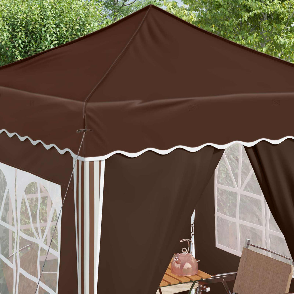 vidaXL Namiot imprezowy rozkładany 195 x 195 x 245 cm brązowy