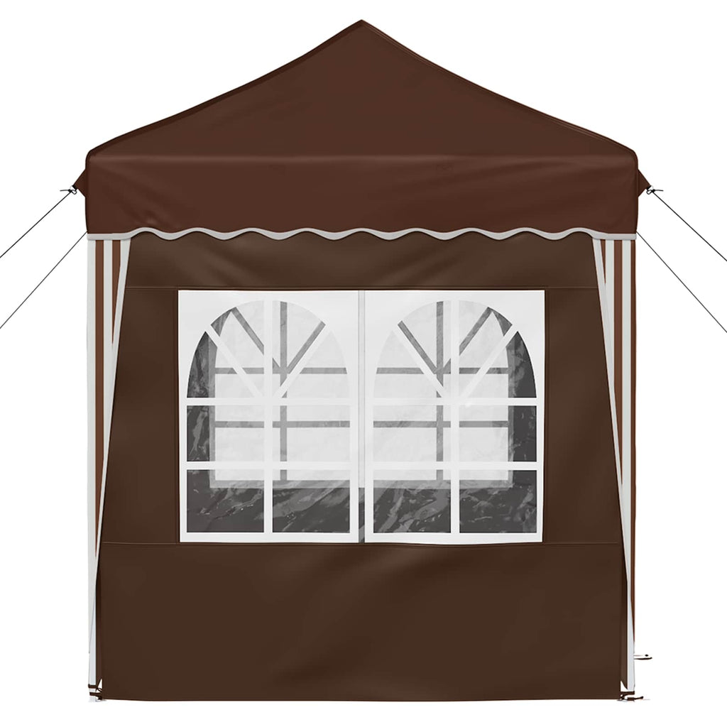 vidaXL Namiot imprezowy rozkładany 195 x 195 x 245 cm brązowy