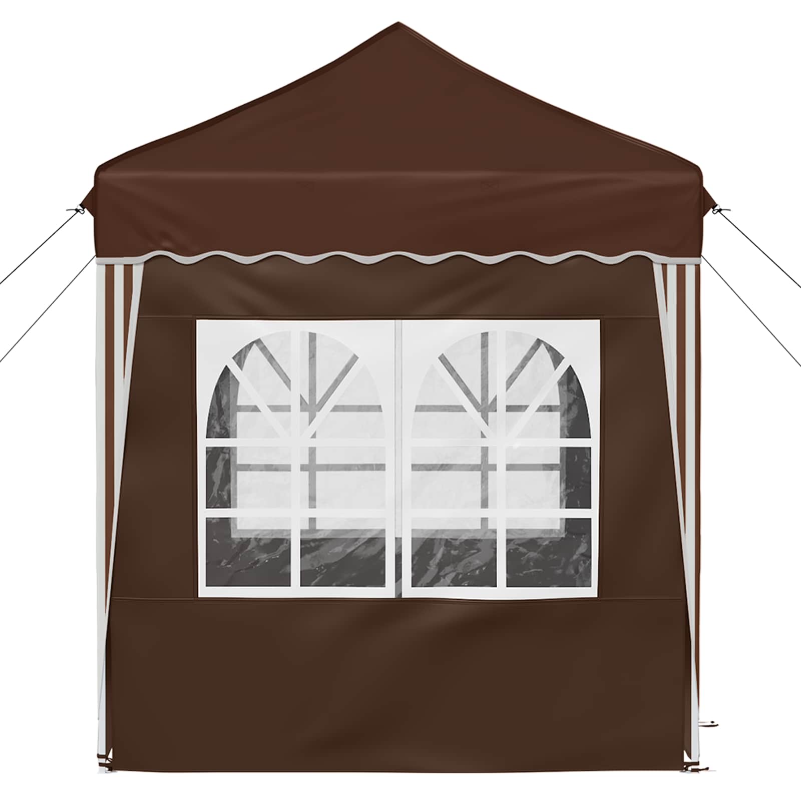 vidaXL Namiot imprezowy rozkładany 195 x 195 x 245 cm brązowy
