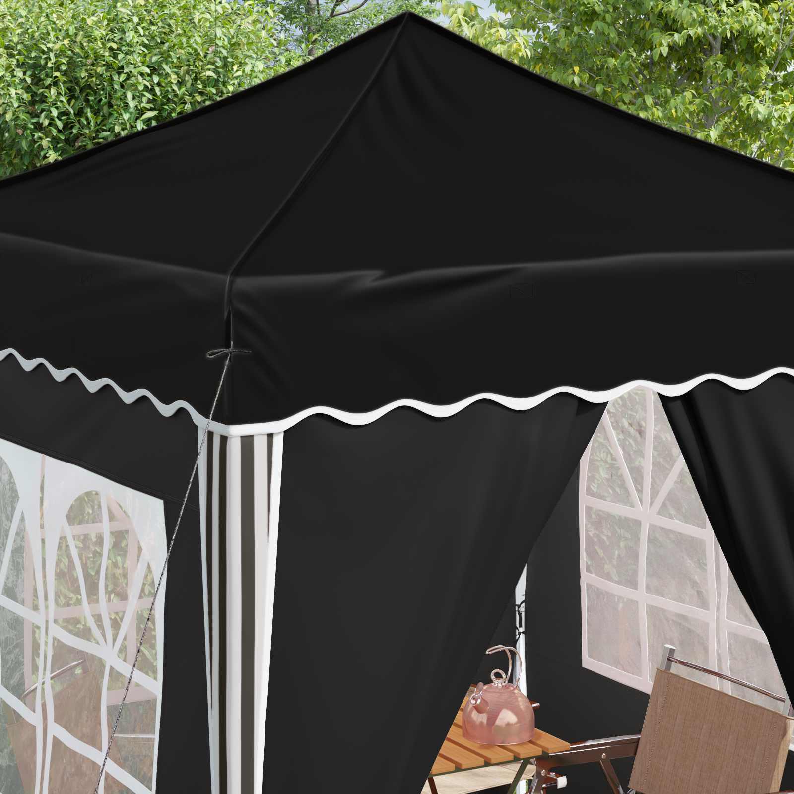 vidaXL Namiot imprezowy rozkładany 195 x 195 x 245 cm Czarny