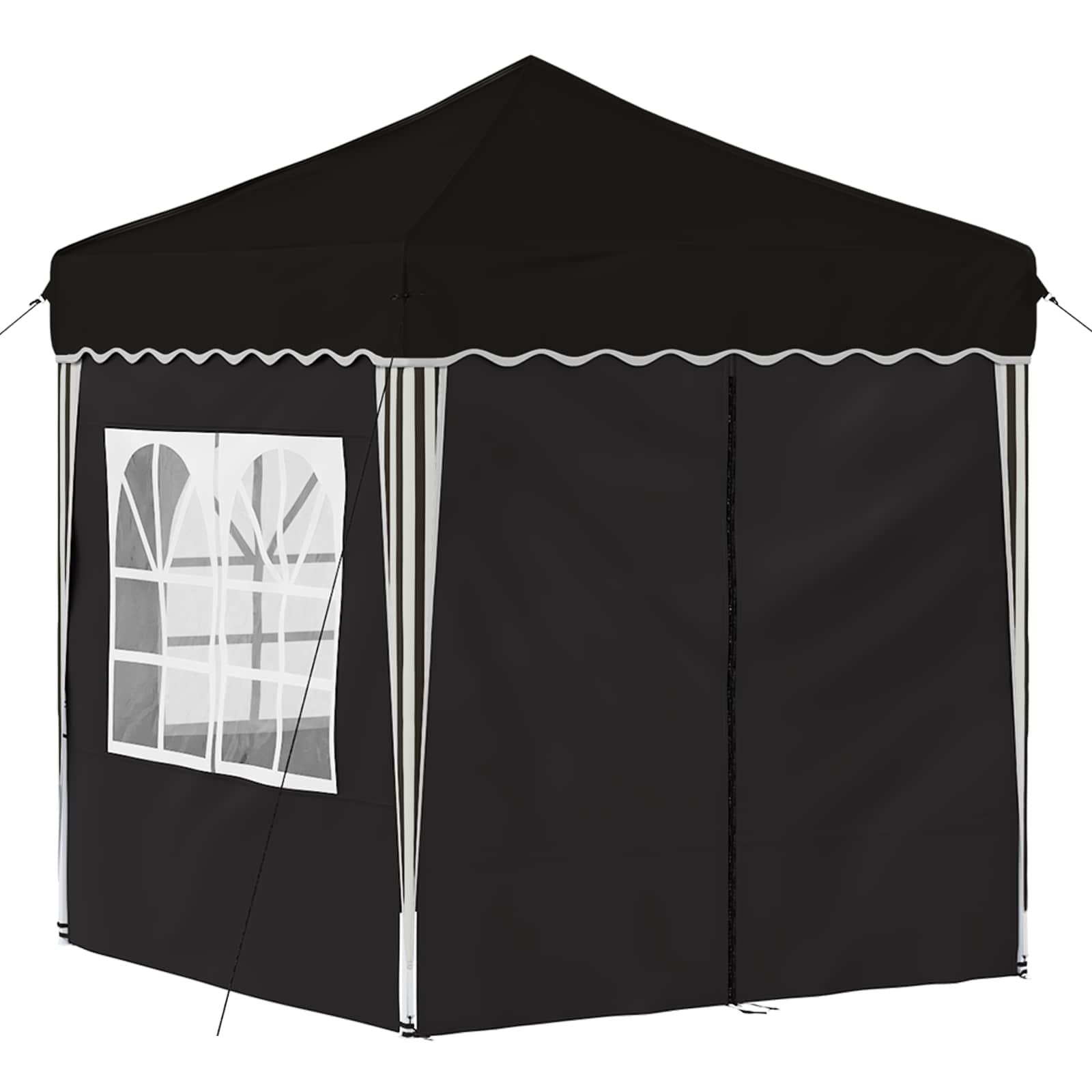 vidaXL Namiot imprezowy rozkładany 195 x 195 x 245 cm Czarny