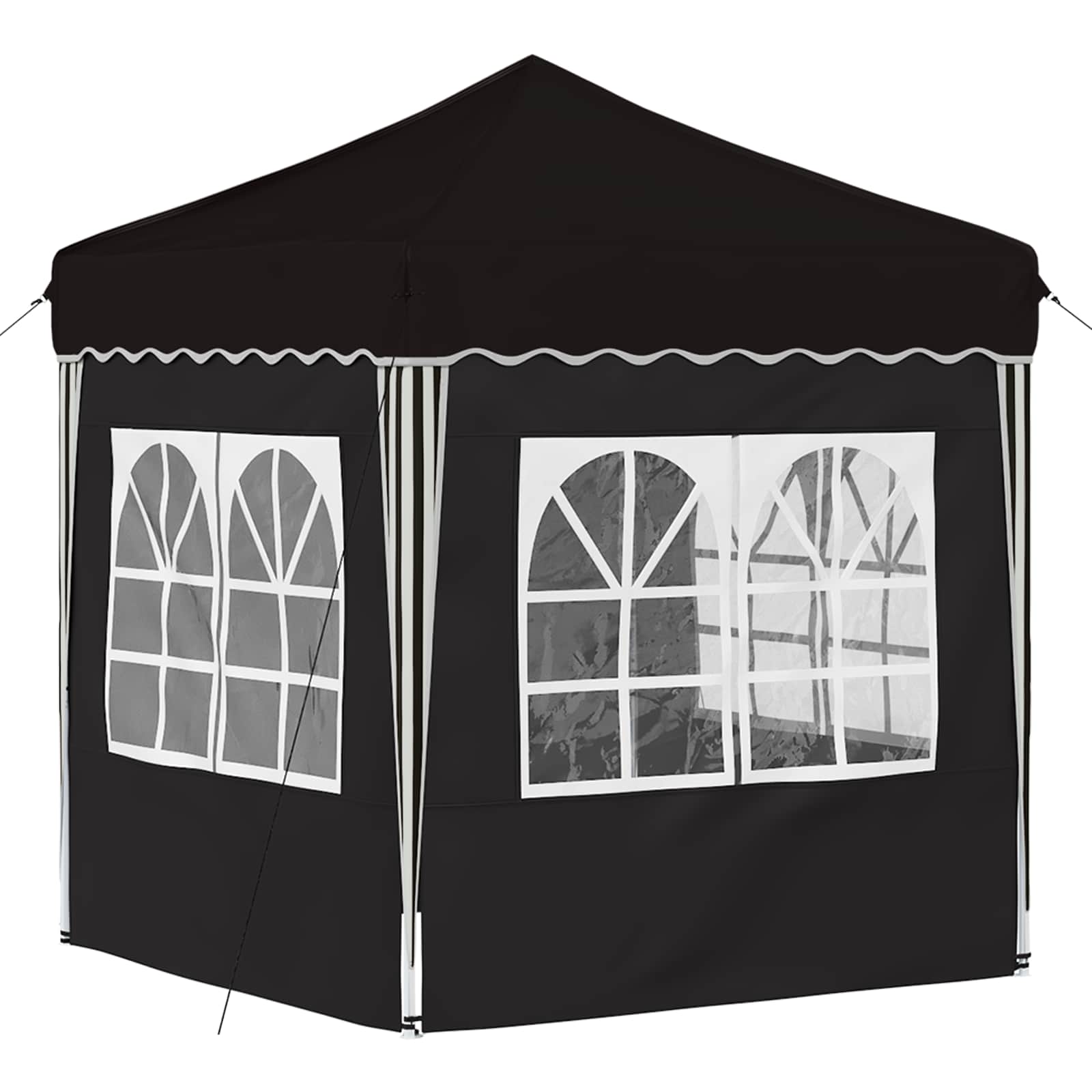 vidaXL Namiot imprezowy rozkładany 195 x 195 x 245 cm Czarny