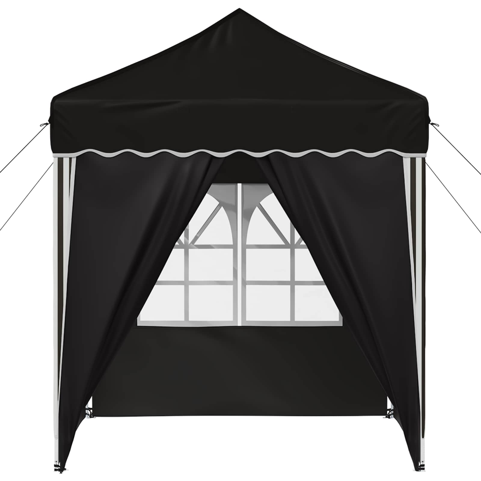 vidaXL Namiot imprezowy rozkładany 195 x 195 x 245 cm Czarny
