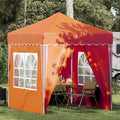vidaXL Namiot imprezowy rozkładany 195 x 195 x 245 cm pomarańczowy