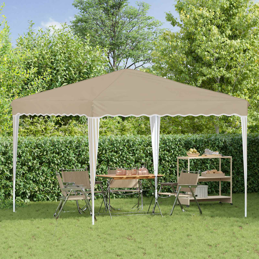 vidaXL Namiot imprezowy rozkładany 288 x 288 x 245 cm kremowy