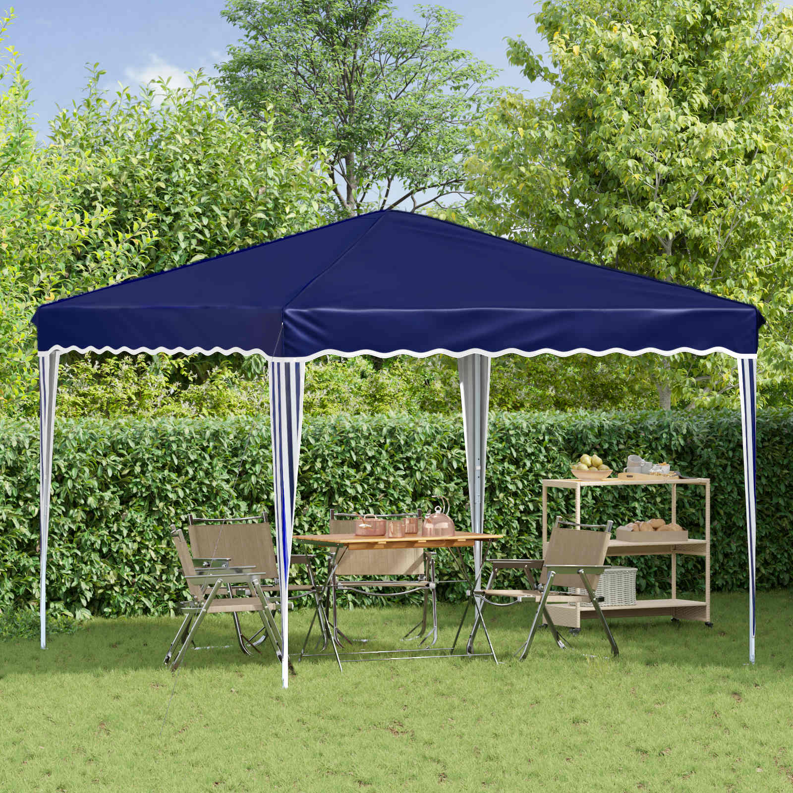 vidaXL Namiot imprezowy rozkładany 288 x 288 x 245 cm niebieski